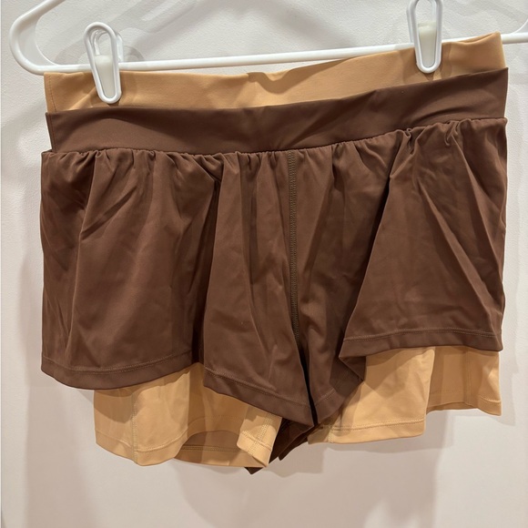 Expntl Athletics Pants - Brown and Tan Women's Athletic Shorts